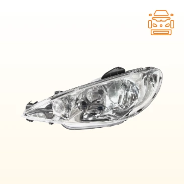 Left headlight for Peugeot 206